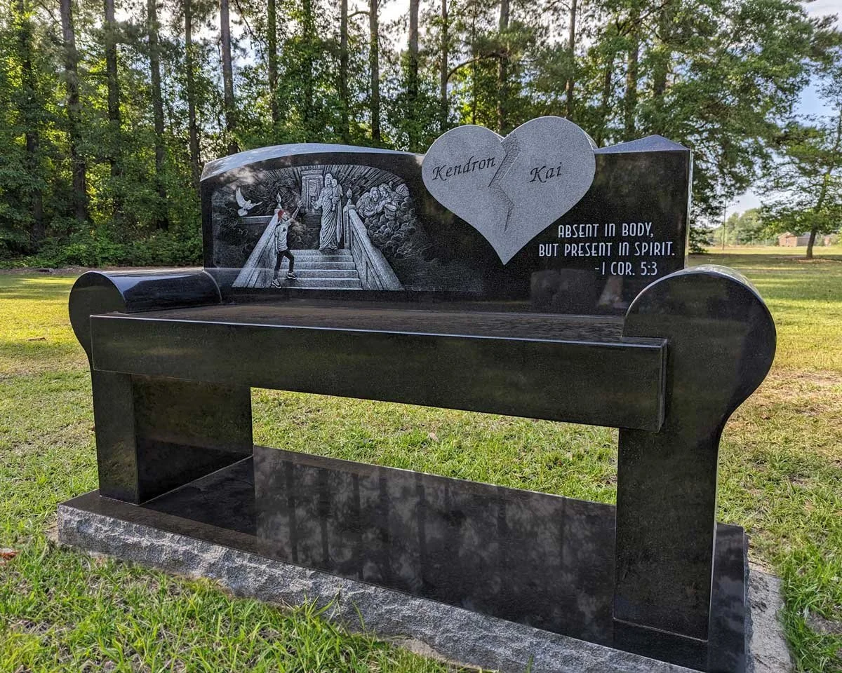 Bench Shaped Headstones